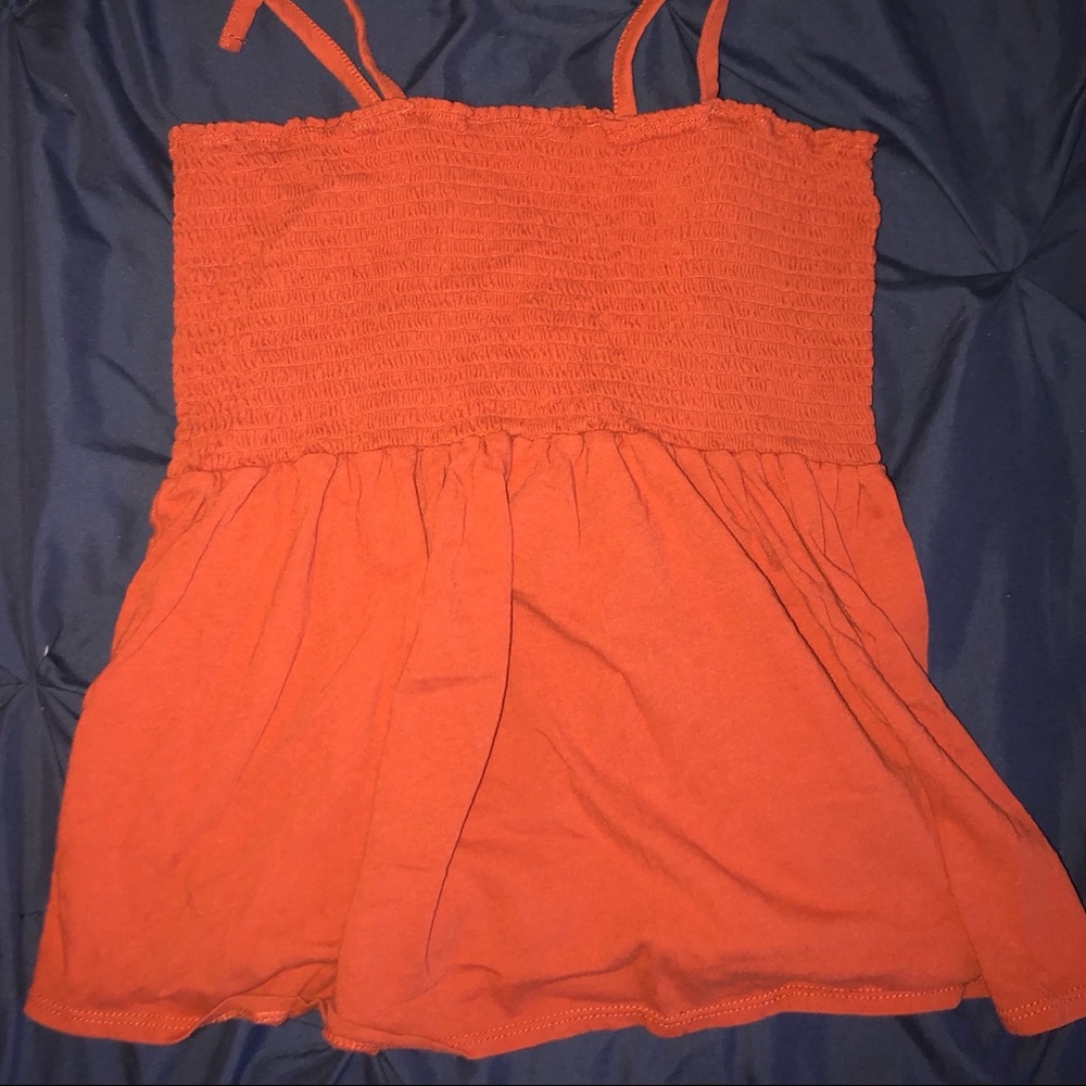 burnt orange spaghetti strap top
